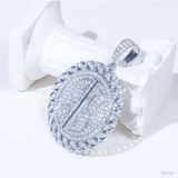  Mặt dây Dollar viền cuban dk 40mm Bạc S925 xi kim Không chủ  tấm mois  SPE102 