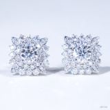  Bông tai  ổ 5mm Bạc S925 xi kim Chủ Mois Round D tấm mois  SEE160 