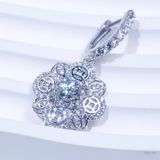  S925 Bông tai Đồng tiền Ổ 5,0mm Chủ Mois Round D tấm CZ  SEE155.m1.z 