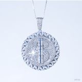  Mặt dây Dollar viền cuban dk 40mm Bạc S925 xi kim Không chủ  tấm mois  SPE102 