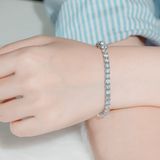  S925 Lắc tay Tennis Ổ 5.0mm Chủ Mois Round D không tấm Dài 15,2cm SBE006.M1.n.d15 