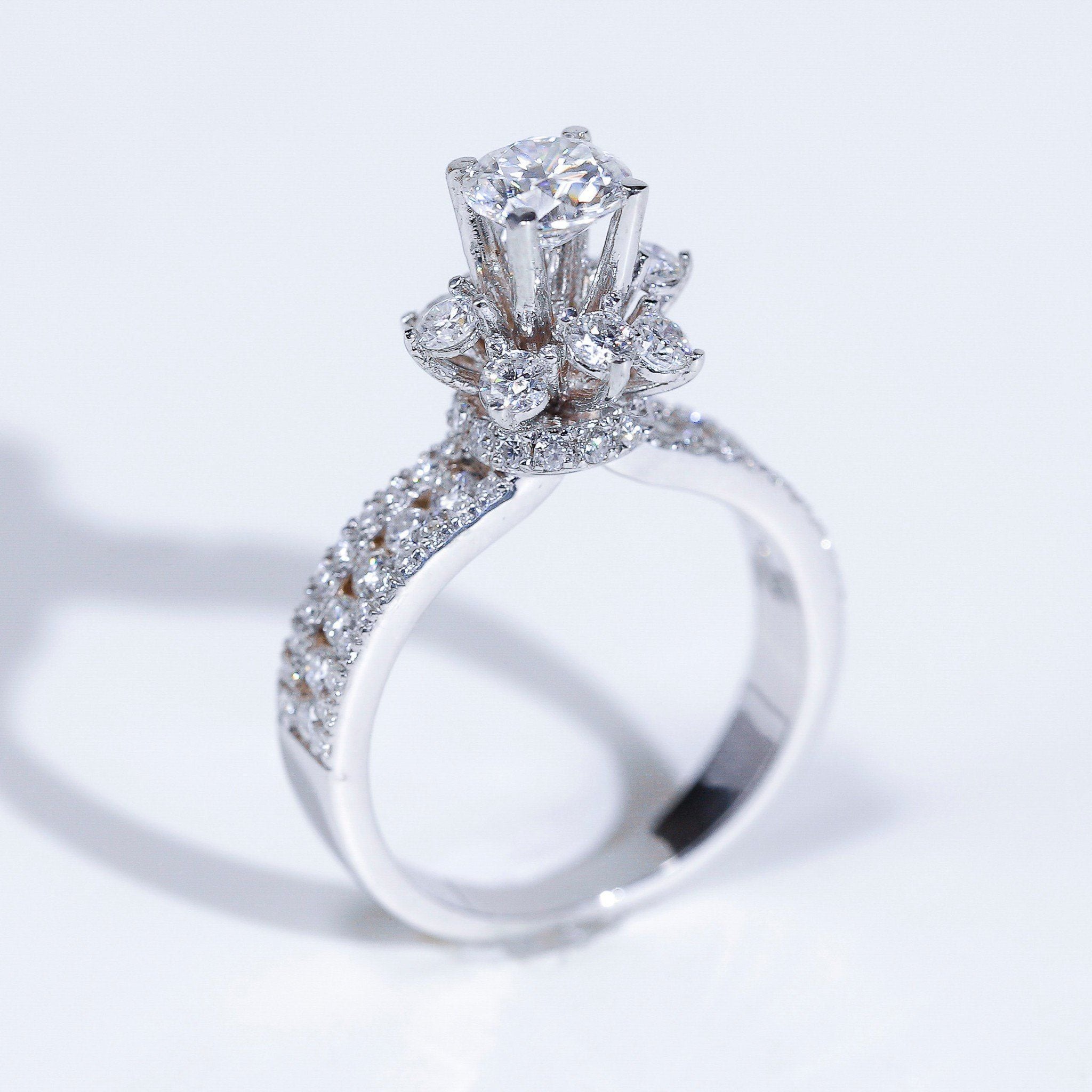  S925 Nhân nữ Chùm hoa Ổ 5,4mm Chủ Mois Round D tấm mois  SRE080.M1.m 