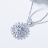  S925 Mặt dây Mặt trời Ổ 7,2mm Chủ Mois Round D tấm mois  SPE086.M1.m 