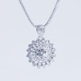  S925 Mặt dây Mặt trời Ổ 7,2mm Chủ Mois Round D tấm mois  SPE086.M1.m 