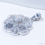  S925 Mặt dây Đồng tiền tài lộc Ổ 6.0mm Chủ Mois Round D tấm CZ  SPE155.M1.z 