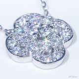  S925 Mặt dây 4 lá  Chủ Mois Round D tấm CZ  SPE145.M1.z 