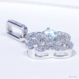  S925 Mặt dây Bốn lá Ổ 5,0mm Chủ mois Round D tấm CZ  SPE112.m1.z 