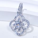  S925 Mặt dây Bốn lá Ổ 5,0mm Chủ mois Round D tấm CZ  SPE112.m1.z 