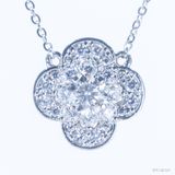  S925 Mặt dây 4 lá  Chủ Mois Round D tấm CZ  SPE145.M1.z 