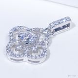  S925 Mặt dây Bốn lá Ổ 5,0mm Chủ mois Round D tấm CZ  SPE112.m1.z 