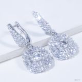  Bông tai ổ 5mm Bạc S925 xi kim Chủ Mois Round D tấm cz SEE177 