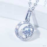  S925 Mặt dây Mặt trăng Ổ 5,0mm Chủ Mois Round D tấm CZ  SPE110.M1.z 