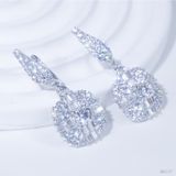  Bông tai ổ 5mm Bạc S925 xi kim Chủ Mois Round D tấm cz SEE177 