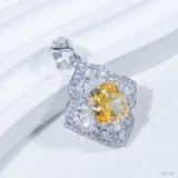  Mặt dây ổ 9x10mm bạc S925 xi kim chủ nam phi cushion tấm cz SPE162 
