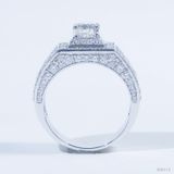  Nhẫn nam Vertu bản thường ổ 6,3mm Bạc S925 xi kim Chủ Mois Round D tấm mois SRM112 