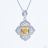  Mặt dây ổ 9x10mm bạc S925 xi kim chủ nam phi cushion tấm cz SPE162 