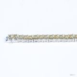  Lắc tay Tennis ổ chữ nhật 4x6mm Bạc S925 xi kim Chủ Nam phi Radiant Light Yellow không tấm Dài 15,2cm SBE017 