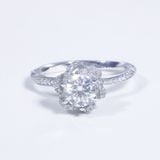  S925 Nhân nữ Halo xoắn đai xoắn Ổ 6,3mm Chủ Mois Round D tấm mois  SRE082.M1.m 