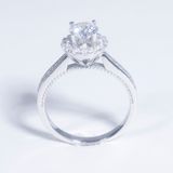  S925 Nhân nữ Halo đai tấm Ổ 6,0mm Chủ Mois Round D tấm mois  SRE027.M1.m 