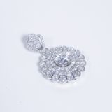  S925 Mặt dây 3 vòng Halo Ổ 8,1mm Chủ Mois Round D tấm mois  SPE078.M1.m 