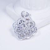  S925 Mặt dây Bông hoa 8 cánh Ổ 6,3mm Chủ Mois Round D tấm mois  SPE090.M1.m 