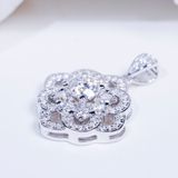  S925 Mặt dây Bông hoa 8 cánh Ổ 6,3mm Chủ Mois Round D tấm mois  SPE090.M1.m 