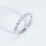  S925 Nhân nữ Half Eternity 1 hàng 2,0mm Không chủ  tấm mois  SRI002.n.m 