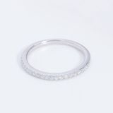  S925 Nhân nữ Half Eternity 1 hàng 1.2mm Không chủ  tấm mois  SRI001.n.m 