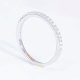  S925 Nhân nữ Half Eternity 1 hàng 1.2mm Không chủ  tấm mois  SRI001.n.m 