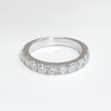  S925 Nhân nữ Half Eternity 1 hàng 3,0mm Không chủ  tấm mois  SRI003.n.m 