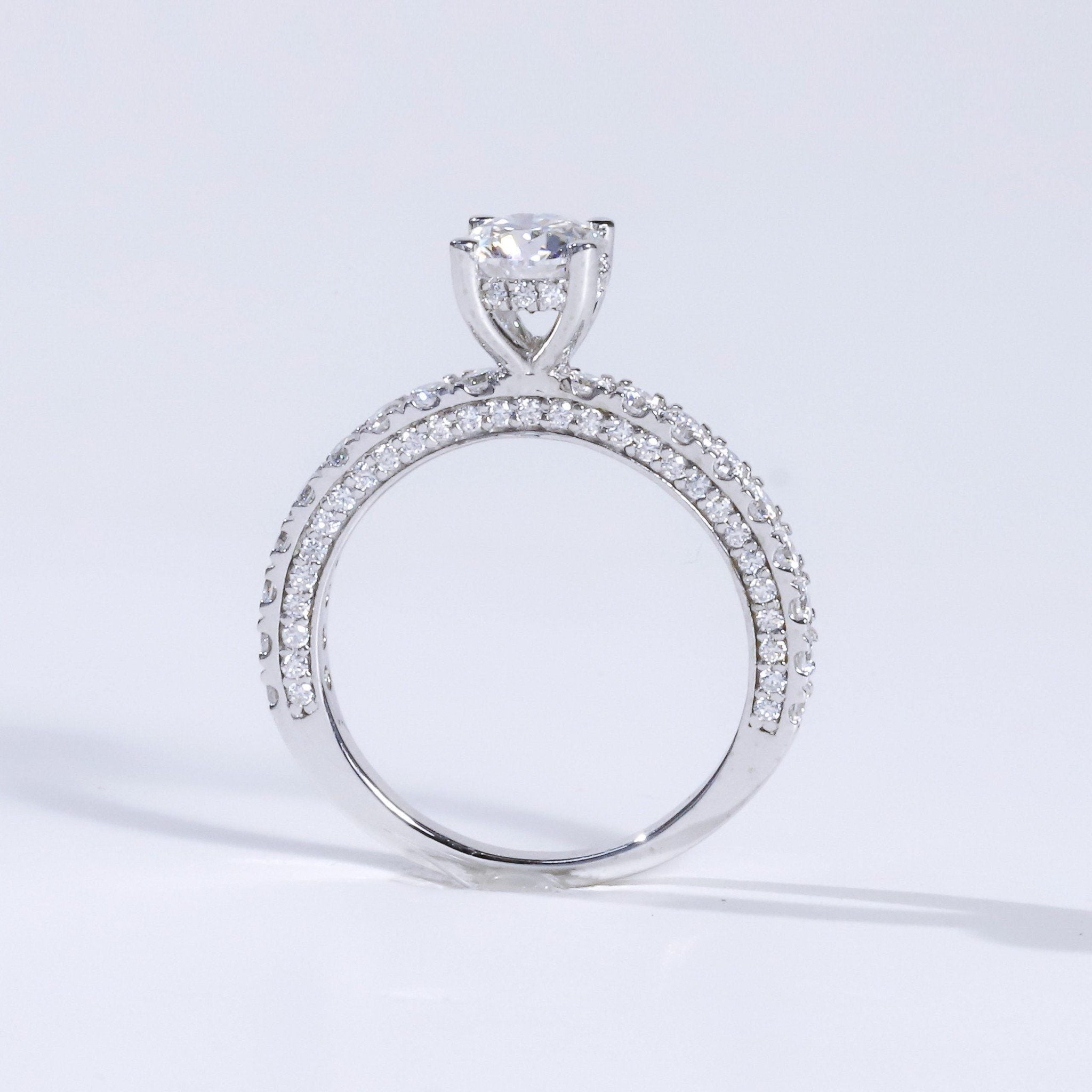  S925 Nhân nữ Đơn giản đai tấm Ổ 6,3mm Chủ Mois Round D tấm mois  SRE069.M1.m 