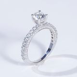  S925 Nhân nữ Đơn giản đai tấm Ổ 6,3mm Chủ Mois Round D tấm mois  SRE069.M1.m 