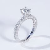  S925 Nhân nữ Đơn giản đai tấm Ổ 6,3mm Chủ Mois Round D tấm mois  SRE069.M1.m 