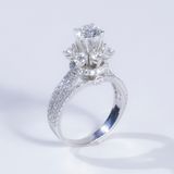  S925 Nhân nữ Chùm hoa Ổ 6,3mm Chủ Mois Round D tấm mois  SRE035.M1.m 