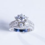  S925 Nhân nữ Chùm hoa Ổ 6,3mm Chủ Mois Round D tấm mois  SRE035.M1.m 