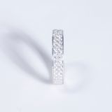  S925 Nhân nữ Full Eternity 2 hàng 1.5mm  Không chủ  tấm mois  SRI005.n.m 