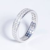  S925 Nhân nữ Full Eternity 2 hàng 1.5mm  Không chủ  tấm mois  SRI005.n.m 