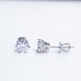  S925 Bông tai 6 chấu Ổ 5,4mm Chủ Mois Round D không tấm  SEE076.M1.n 