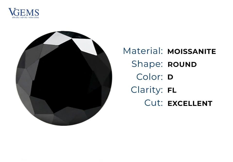  Moiss Tròn Màu đen 