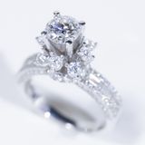  S925 Nhân nữ Chùm hoa đai baguette Ổ 6,3mm Chủ Mois Round D tấm mois  SRE017.M1.m 