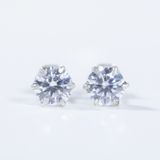  S925 Bông tai đài hoa trơn chốt ren Ổ 5.4mm Chủ Mois Round D không tấm  see071.s1.m1.k 