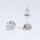  S925 Bông tai Vương miện chốt ren Ổ 5.4mm Chủ Mois Round D không tấm  see070.s1.m1.k 