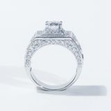  S925 Nhẫn nam Vertu bản to  Ổ 7,2mm Chủ Mois Round D tấm mois SRM116.M1.m 