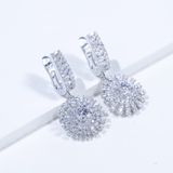  S925 Bông tai  Ổ 5mm Chủ Mois Round D Tấm mois  SEE141.m1.m 