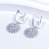  S925 Bông tai  Ổ 5mm Chủ Mois Round D Tấm mois  SEE141.m1.m 
