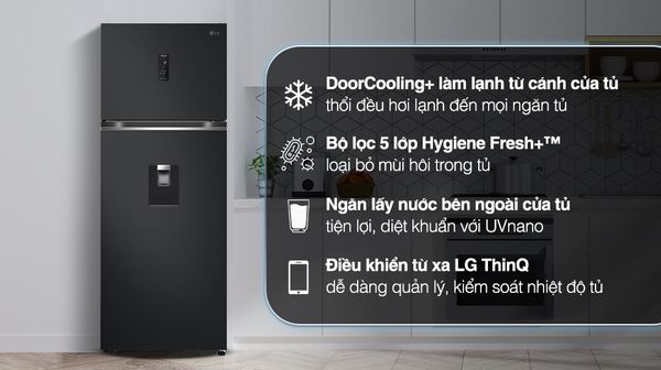 Tủ lạnh LG Inverter 459 lít LTD46BLMA