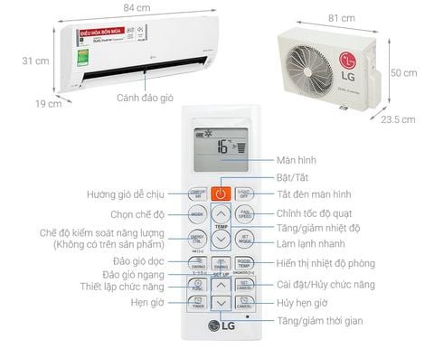 Điều hòa 2 chiều LG Inverter 1.5 HP B13END1