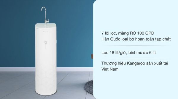 Máy lọc nước RO Hydrogen Kangaroo KG100EO 7 lõi