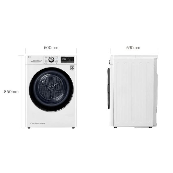 Máy Sấy Heatpump LG Inverter 9 kg DVHP09W