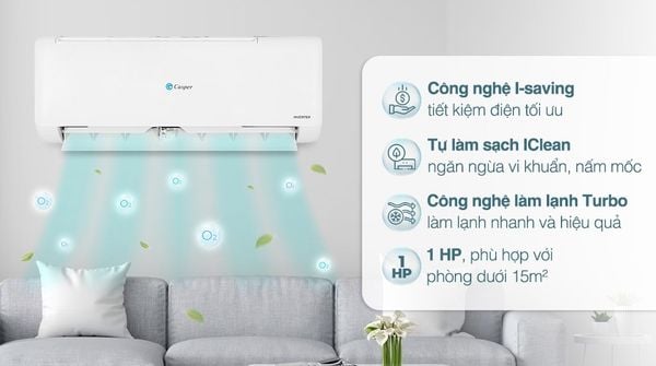 Điều hòa Casper Inverter 1 chiều 9000 BTU TC-09IS35